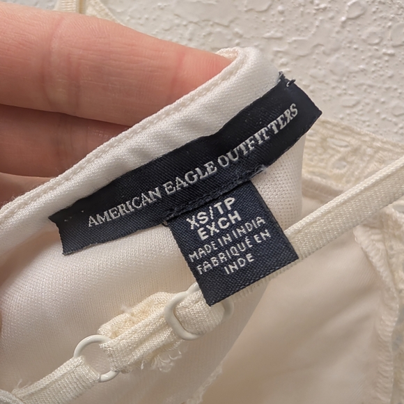 American Eagle Outfitters Cream Lace Mini Dress - Picture 3 of 8